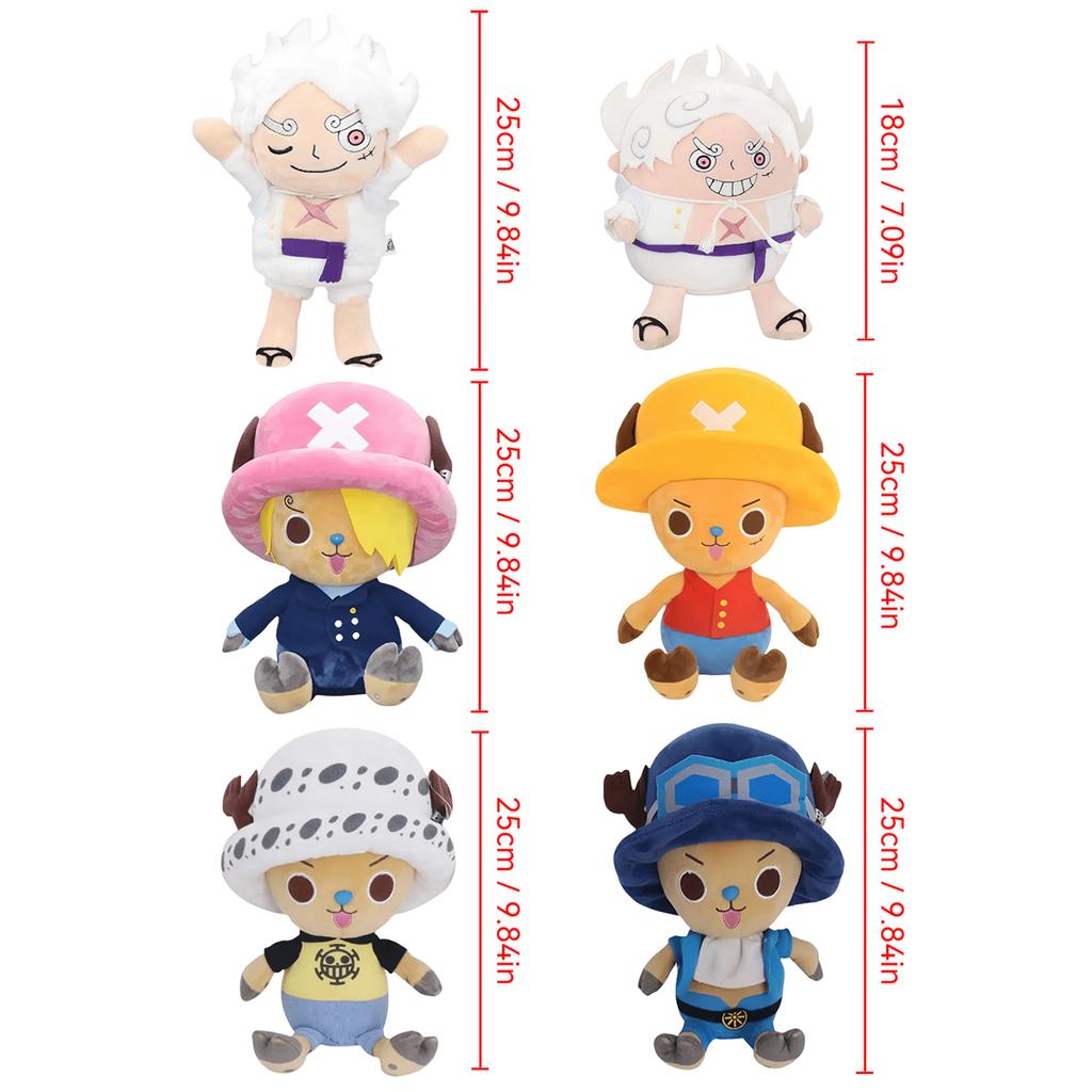 14-30Cm5.5-11.8In Genuine One Piece Stuffed Plush Toy Kawaii Plush Keychain Toy Tony Chopper Soft Stuffed Plush Doll Keychain