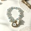 Handmade Bracelet Watch with Flower Pendant Quartz Watch New Chain Watch  for Women Girls