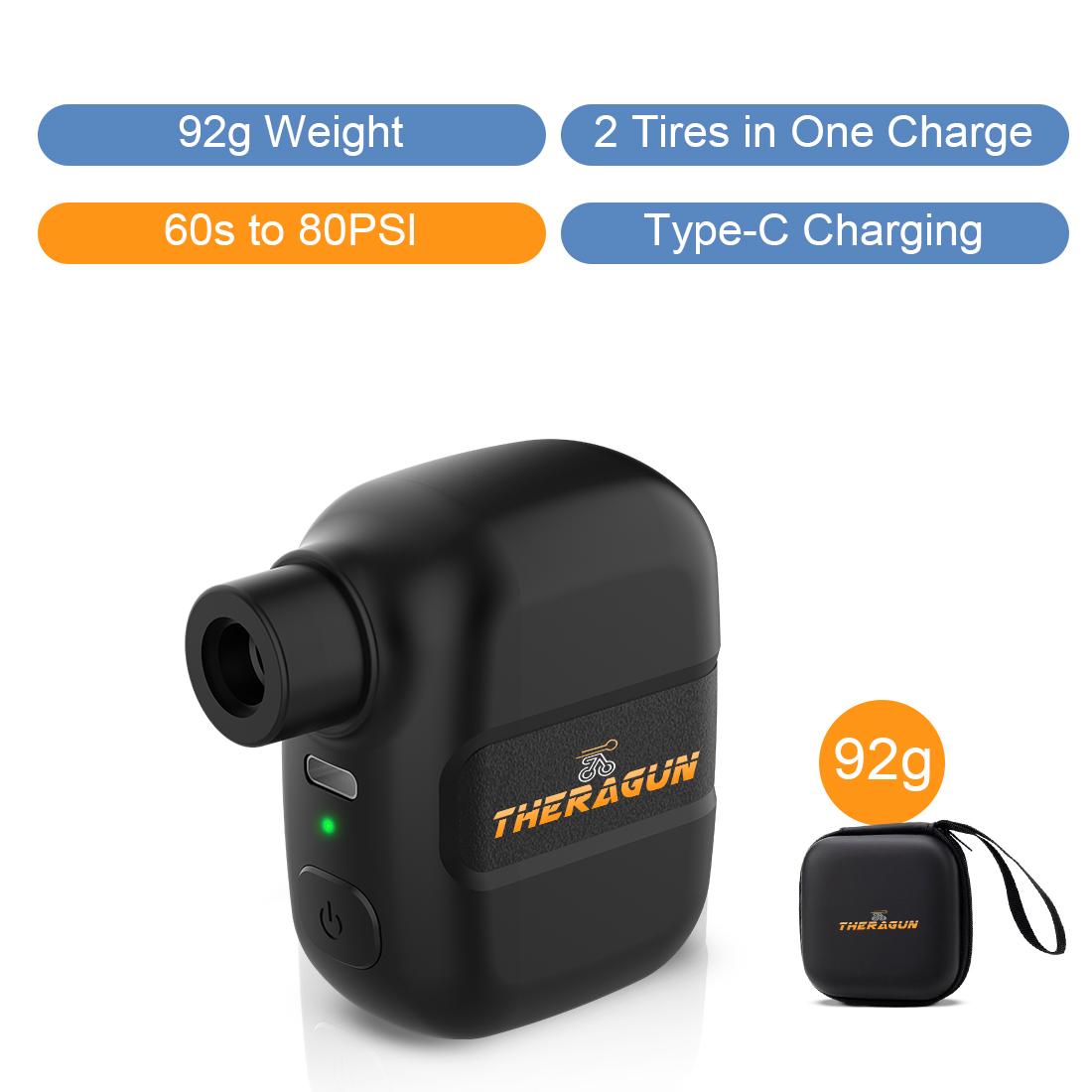 

Mini Portable Bicycle Pump Rechargeable Electric Air Inflator 100PSI 5V Type-C Bike Accessories for Bike Schrader Presta Tires. чёрный