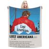 Nová MGK Lost Americana Tour - Lehká tenká flanelová deka, útulná přehozová deka, pratelná v pračce