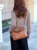 2026 Genuine Leather Geometric Motorcycle Crossbody Bag for Women - Large Capacity Handbag