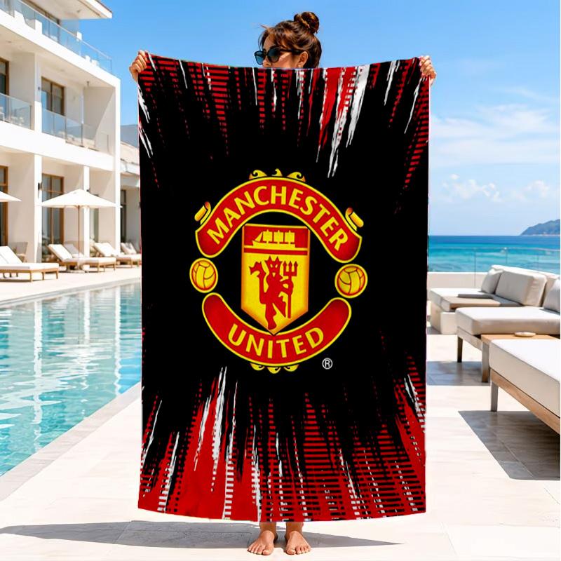 Manchester United Stadion Strandlaken, Sneldrogend, Makkelijk te Onderhouden, Geschikt voor Zowel Fitness als Strandvakanties, Sport Essentieel