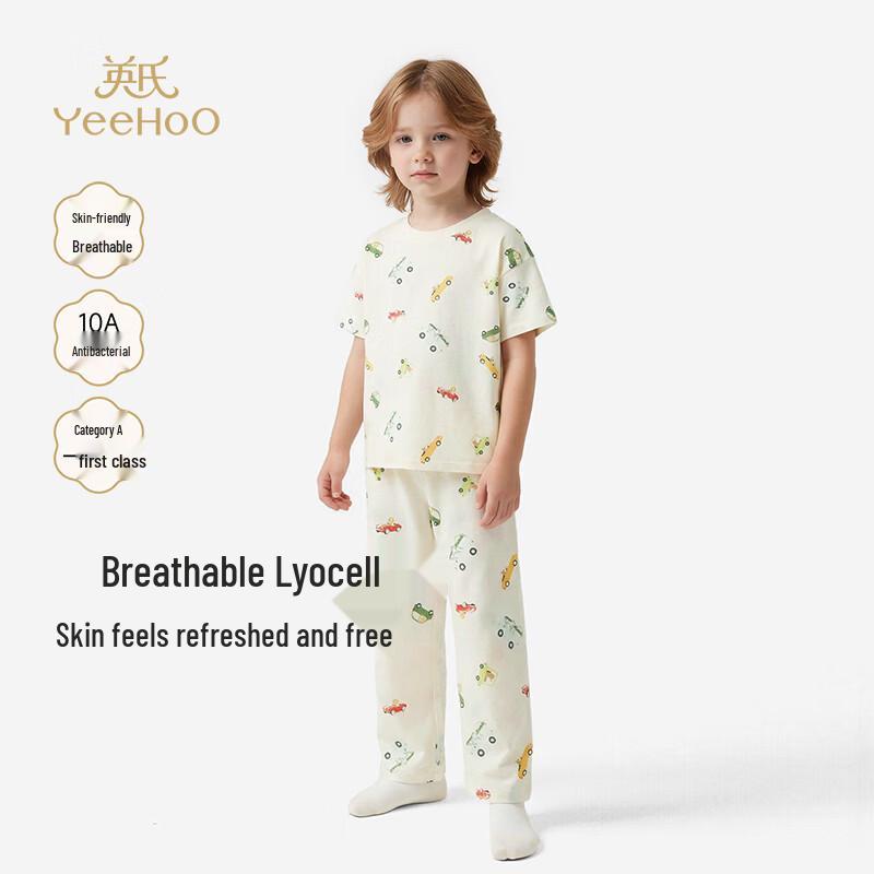 YEEHOO Kids' Breathable Tencel Blend Summer Pajama Set