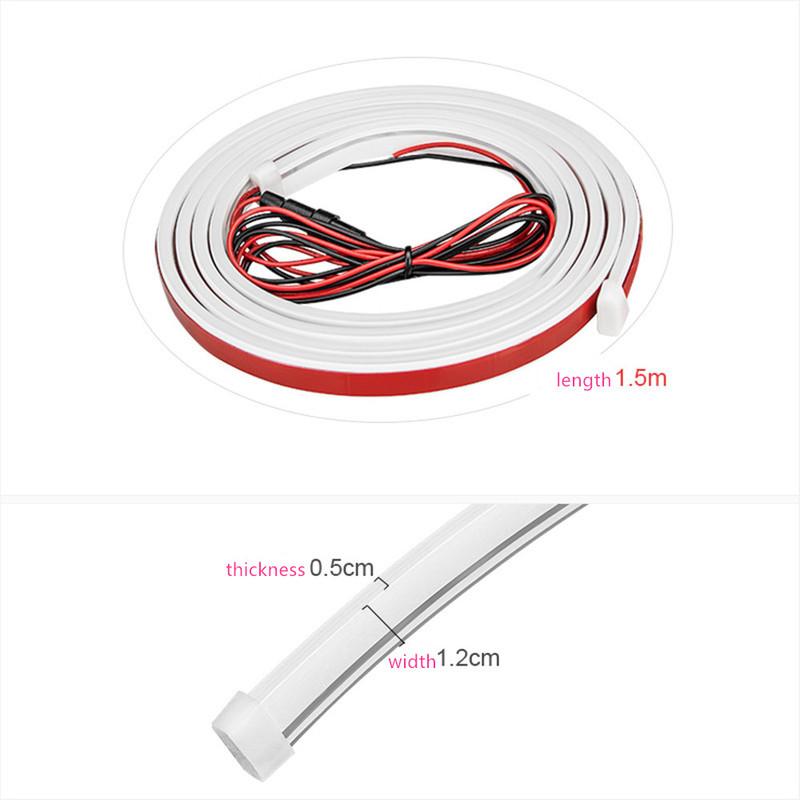 Car Hood Daytime Running Light Universal Start-Scan LED Dynamic DRL 12V Auto Flexible Decorative Light Strip Waterproof