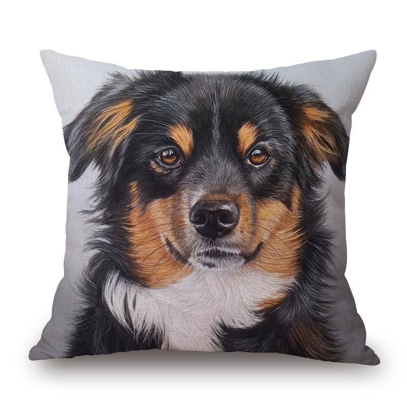 Bernese Mountain Dog  Jack Russell Border Collie Poster Cushion Cover Bedroom Decorative Pillow Case