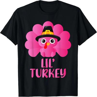 Kleiner Truthahn Kinder Mädchen Süßes Thanksgiving Kleiner Truthahn T-Shirt