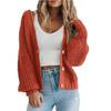 Women's Chunky Knit Cardigan Sweaters Trendy Casual Long Sleeve Open Front Button Down Knitted Outerwear Coats
