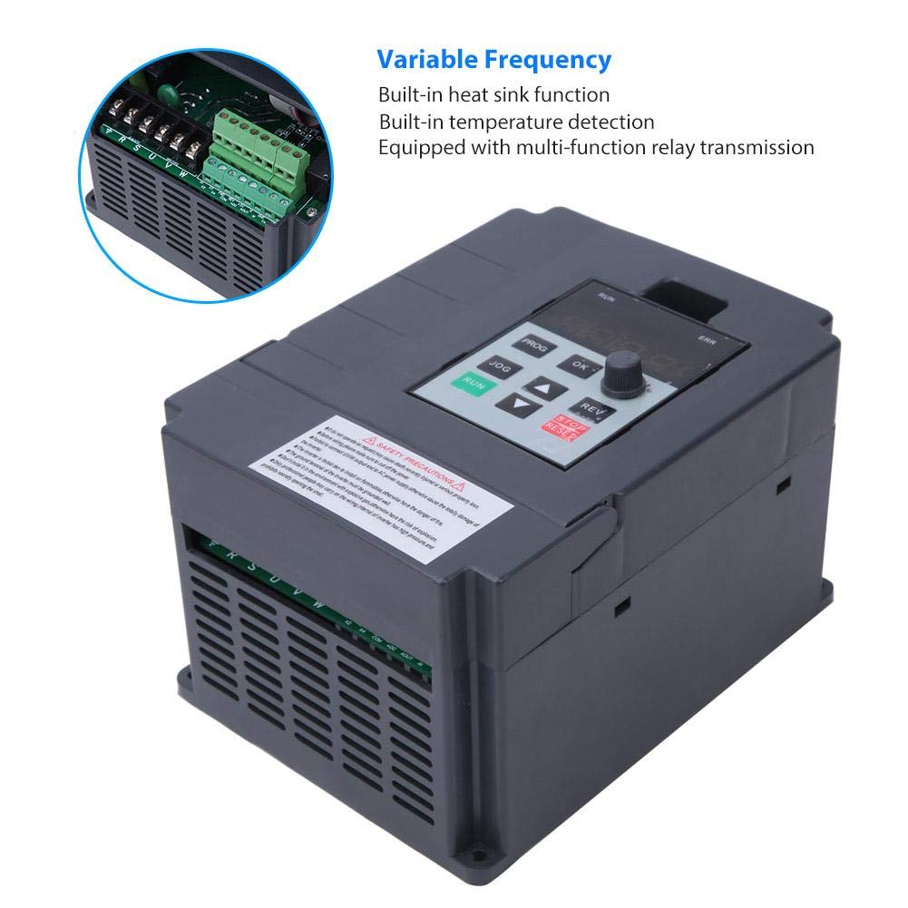 220VAC VFD Variable Frequency 220V Input To 220V Output Variable Frequency VFD Inverter Frequency VFD Speed Controller Drive, Single-Phase Three-Phase