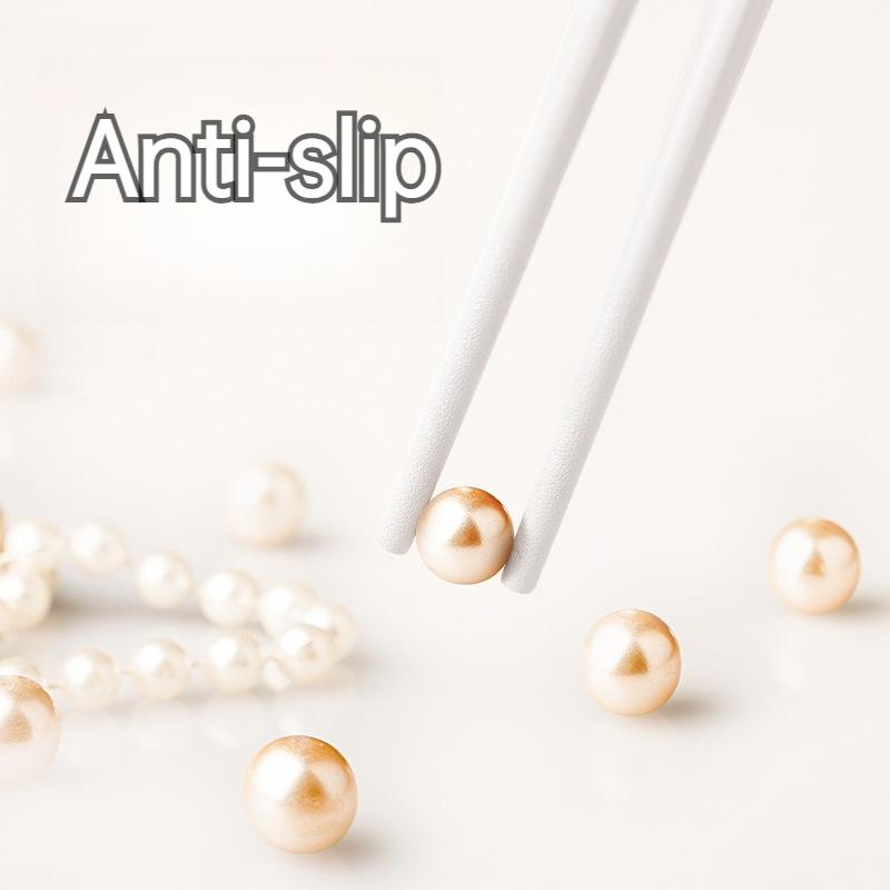 Japanese Chopsticks Alloy Amber Cherry Blossom Antibacterial Anti-slip High Temperature Resistant Reusable Kitchen Tableware