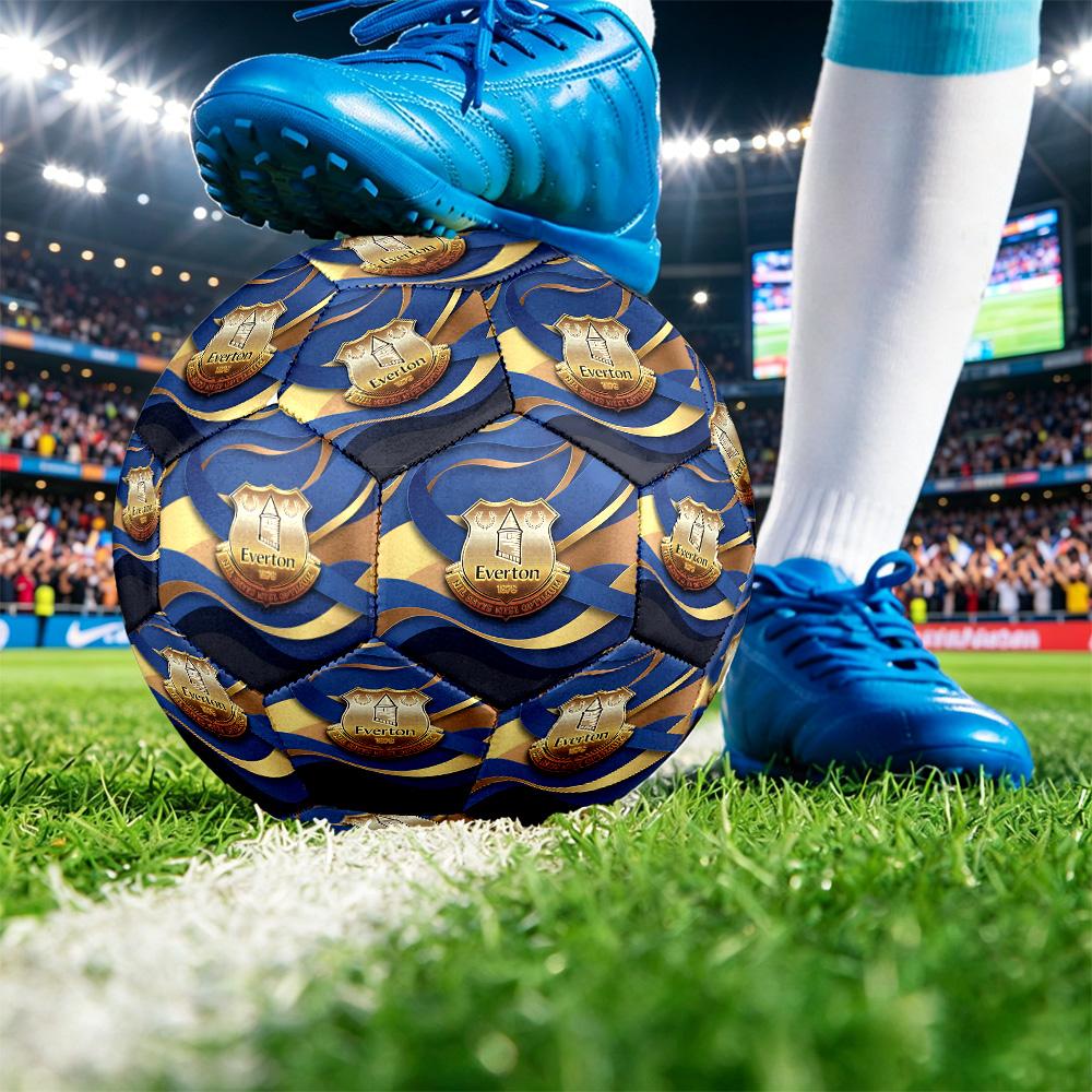 Pallone da Calcio Stampato Everton Football Taglia 5, Pallone da Partita Antiscivolo per Adulti Souvenir per Tifosi di Calcio
