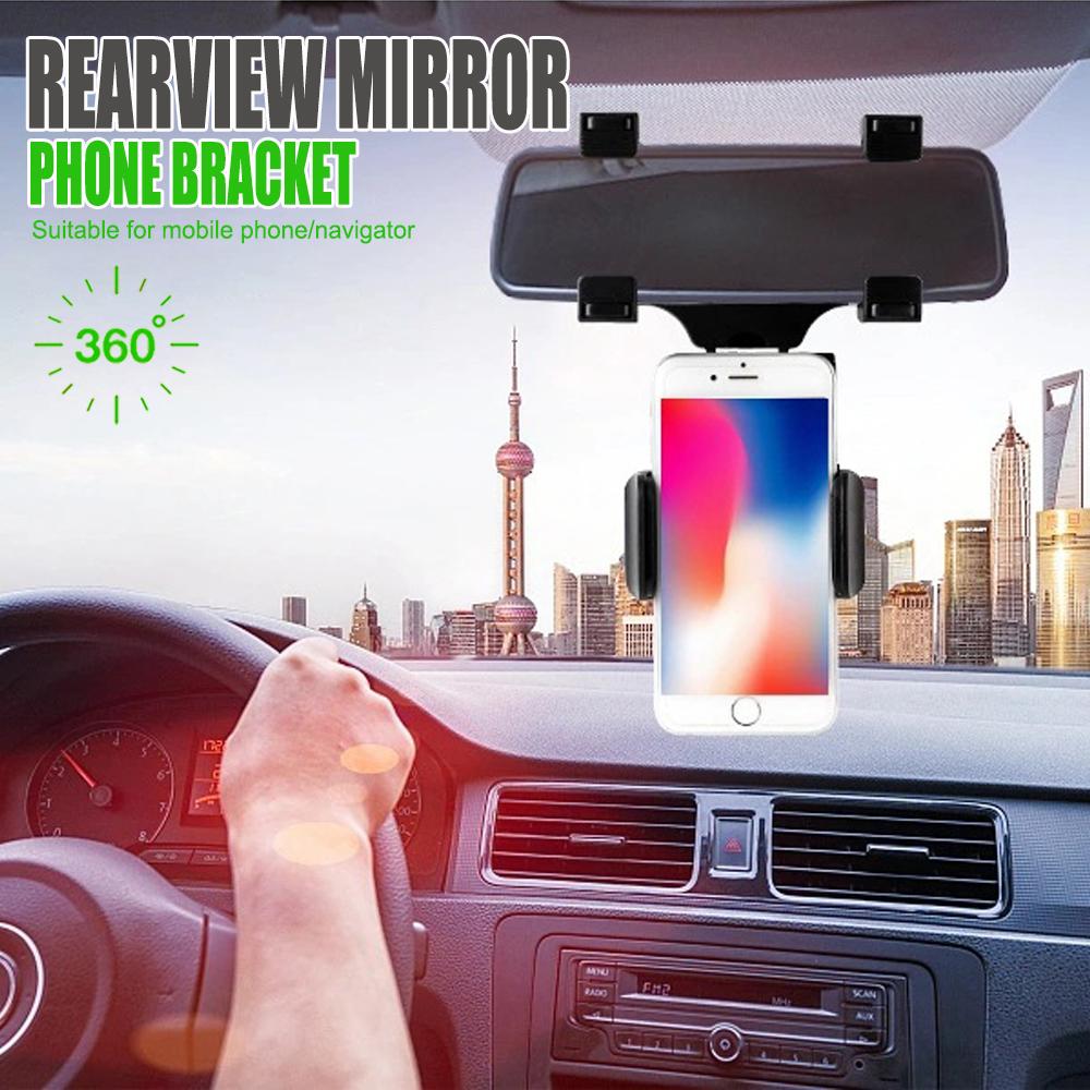 New Car Rearview Mirror Mount Car Phone Bracket Navigation GPS Stand Foldable Adjustment Phone Holder Car Car Accessories