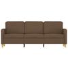 3 Seater Sofa Brown 180 Cm Fabric
