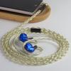 cooyin cyxj MMCX Single Crystal for SE Series Compatible with and Other Straight Cable, 4-Core, Gold-Plated Silver, Earphones, SE215, SE535, HA-FX850,