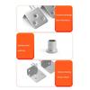 Multipurpose Stainless Steel/Iron Rotating Corner Brackets 4 Pack for Secure Fastening In Furniture and Building
