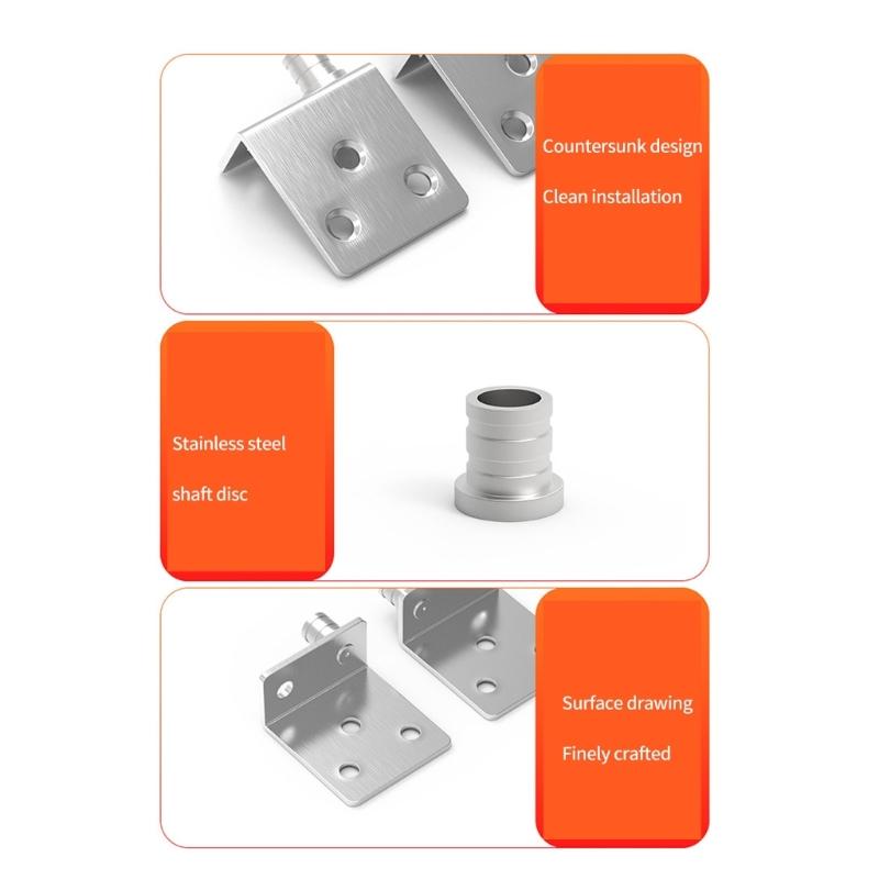 Multipurpose Stainless Steel/Iron Rotating Corner Brackets 4 Pack for Secure Fastening In Furniture and Building