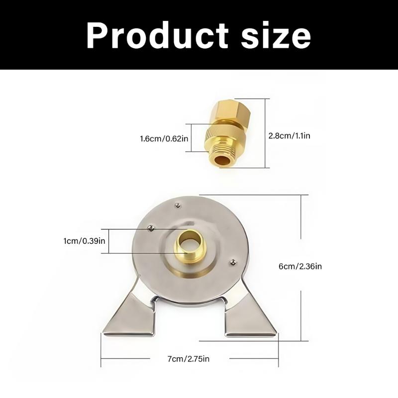 Durability Copper Stainless Steel Gas Tank Adapter Camping Mini Cookware Connector For Outdoor Campings stove Tool