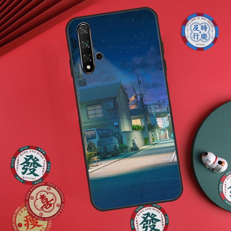 Manga Anime Street For Huawei Nova Y73 Y72 Y90 Y70 Y60 Y91 Y61 12s 12i 11i 8i 9 10 SE P40 Lite P60 P30 Pro Case