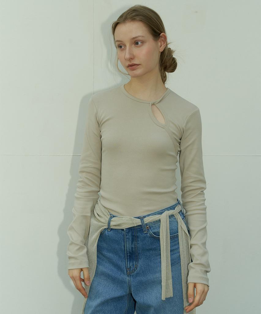 SO IR Twist T-Shirt - Beige