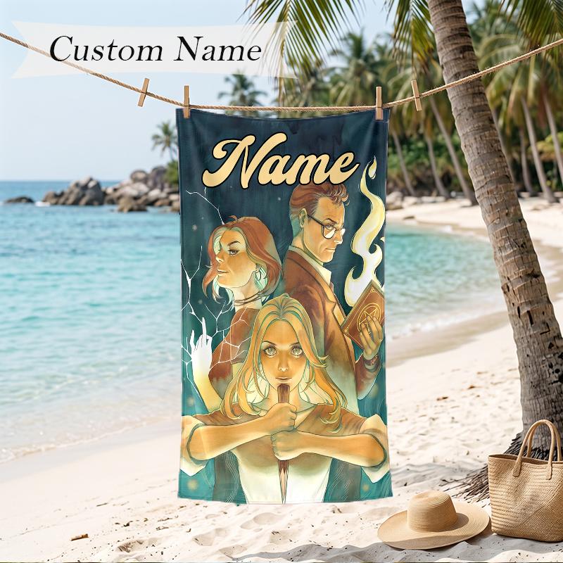 Buffy the Vampire Slayer Custom Name Printed Beach Towel Personalized Soft Towel For Swimming Beach Travel