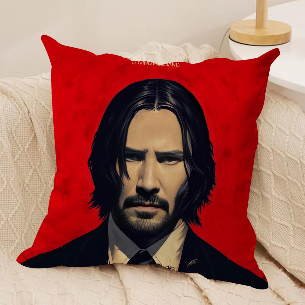 JJohn WWick Cushion Cover Soft Plush Fabric DoubleSided Printed Cushion Covers for All Seasons Home Decor
