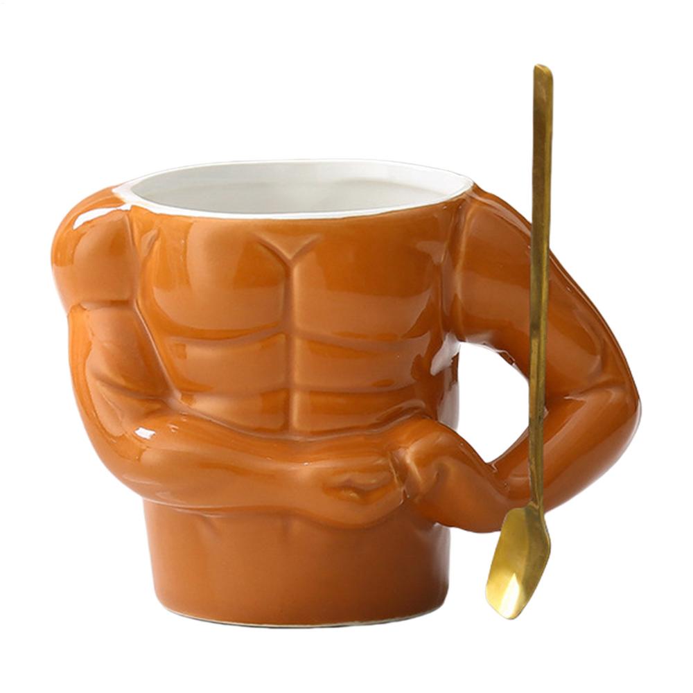 

Ceramic Mug Novelty Drinking Mug Muscle Shape Water Drinking Containers for Coffee Tea Beverage Multifunctional Beer Cups other красный