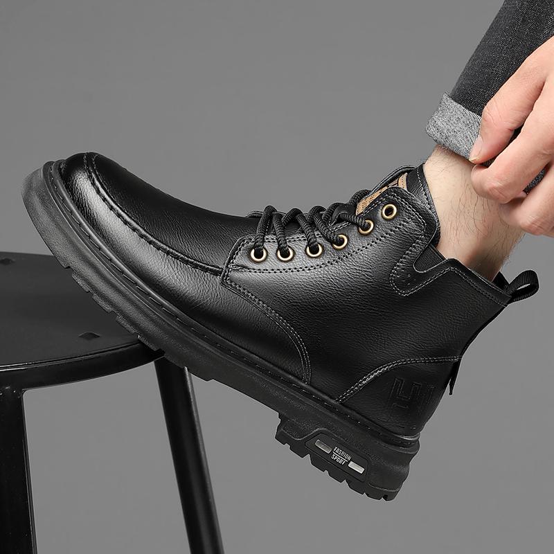 Ghete de lux pentru bărbați, pantofi clasici din piele, pantofi de exterior pentru bărbați, pantofi casual pentru bărbați, cizme la gleznă, nou-veniți, adidași cu dantelă