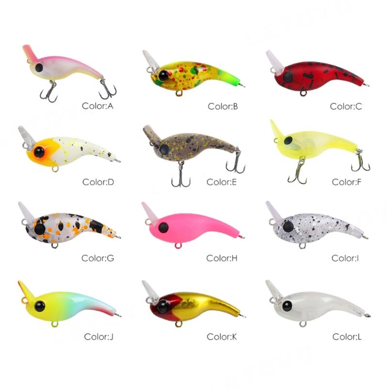 5cm Crankbaits with Hook Artificial Baits Minnow Sinking Lures Carp Lures Swimbait Wobbler Fishing Tackle
