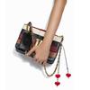 Heart Bag Charms Acrylic Texture Long Chain Featuring Colorful Beads Perfect for Women Gifts Present Fashion Accessories