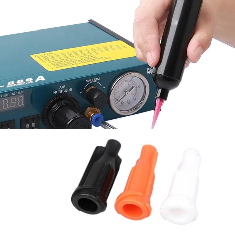 100pcs Syringes Tip Featuring Sturdy Plastic Construction For Precise Glues Control In Black White Orange Various Color Option