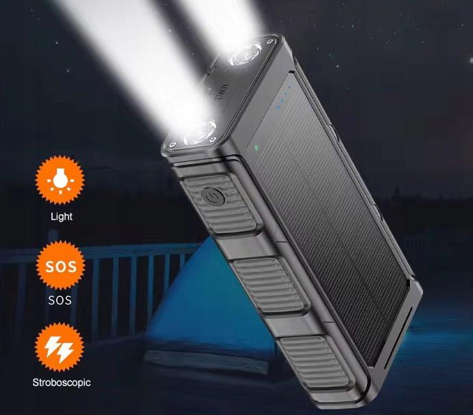 Powerbank Ładowarka Solarny Indukcja 36000Mah 8Xusb Latarka 2X Led Usb-C Pd