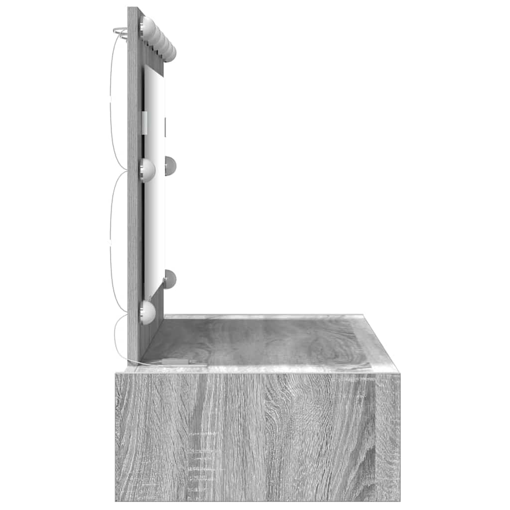 Makeup Table with Drawers Gray 100 x 40 x 70 cm Engineered Wood