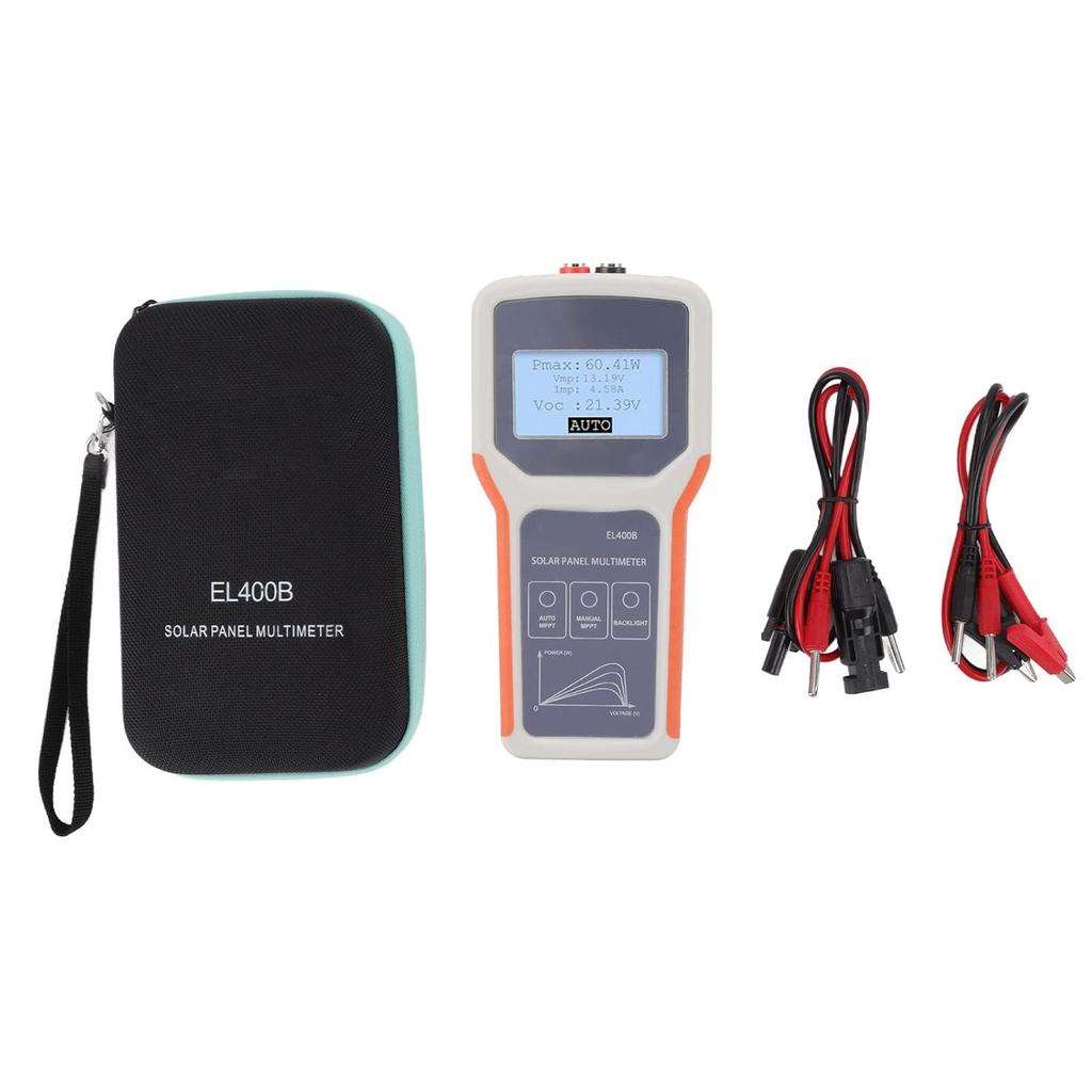 Solar Panel Multimeter, Multifunctional Solar Panel MPPT Tester Stable Easy to Operate 0.1 to 400W for Photovoltaic Panel