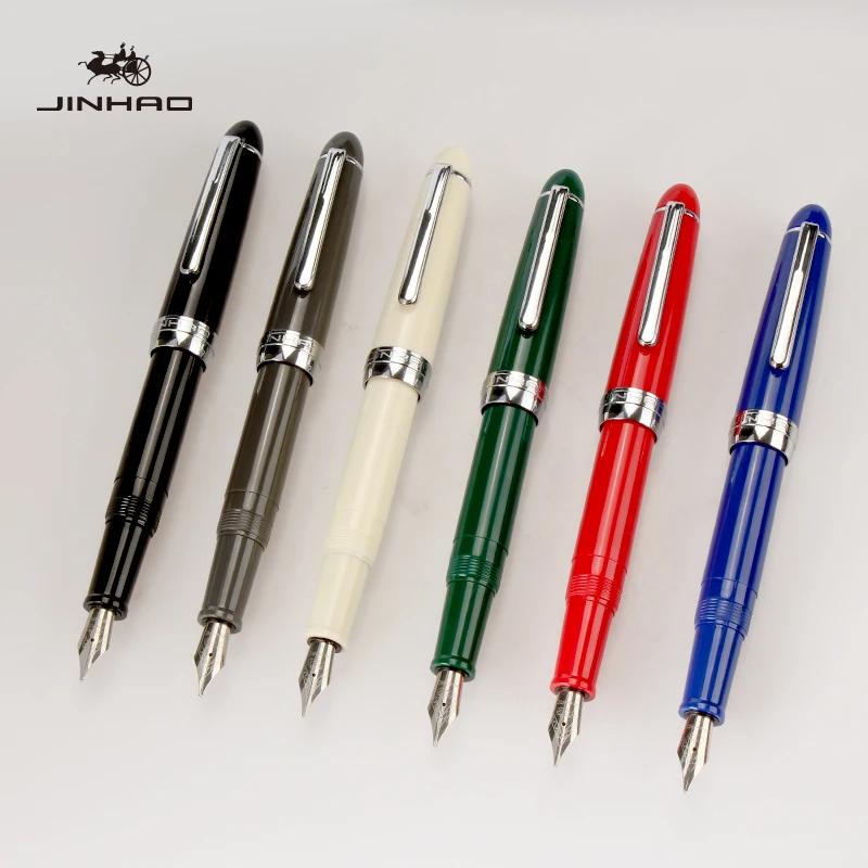 2020 New Arrival Cute Transparent Color Fountain Pen with 0.5mm F Nib Resin Ink Pens for Writing School Supplies stationery colore verde militare
