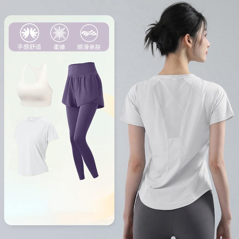 Tennis Suit Women's Short-sleeved Training Clothes Outdoor Running Quick-drying Clothes Thin Badminton T-shirt Fitness Clothes