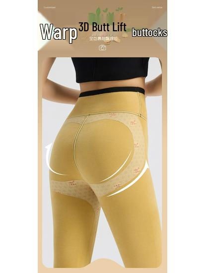 Thickened Women's Autumn/Winter Yoga Shark Pants: Hip-Lifting, Flesh-Covering Fit.