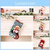 Colorful Burlap Christmas Stockings Charming Santa Snowman Reindeer Teddy Bear Designs
