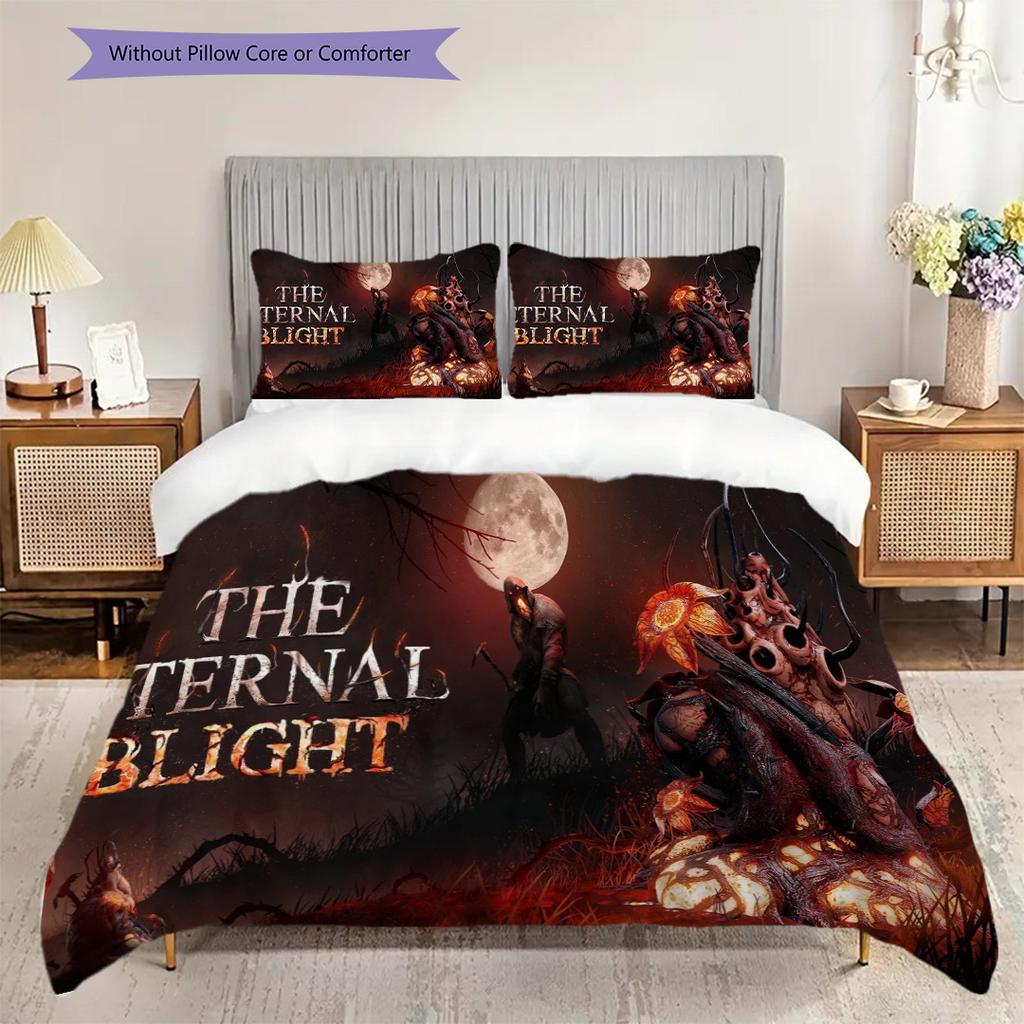 Dead Daylight Escape Nicht Tod Bettwäsche 1 Bettbezug 2 Kissenbezüge Ohne Füllung Weihnachtsgeburtstagsgeschenk Weiches Und Bequemes Bettwäsche-Set