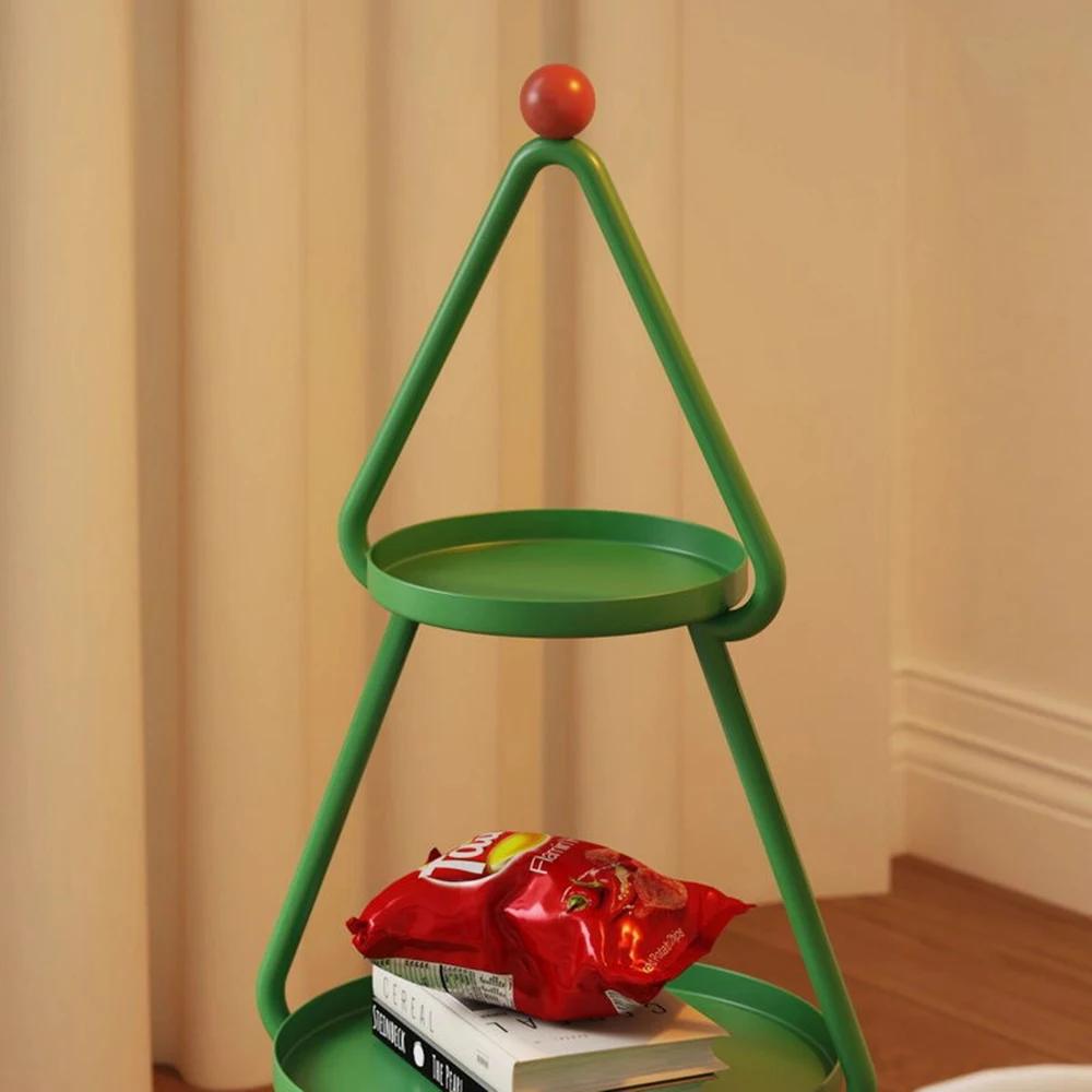 Living Room Sofa Side Corner Table Modern Minimalist Christmas Tree Multi-layer Vertical Partition Bedside Snack Storage Rack