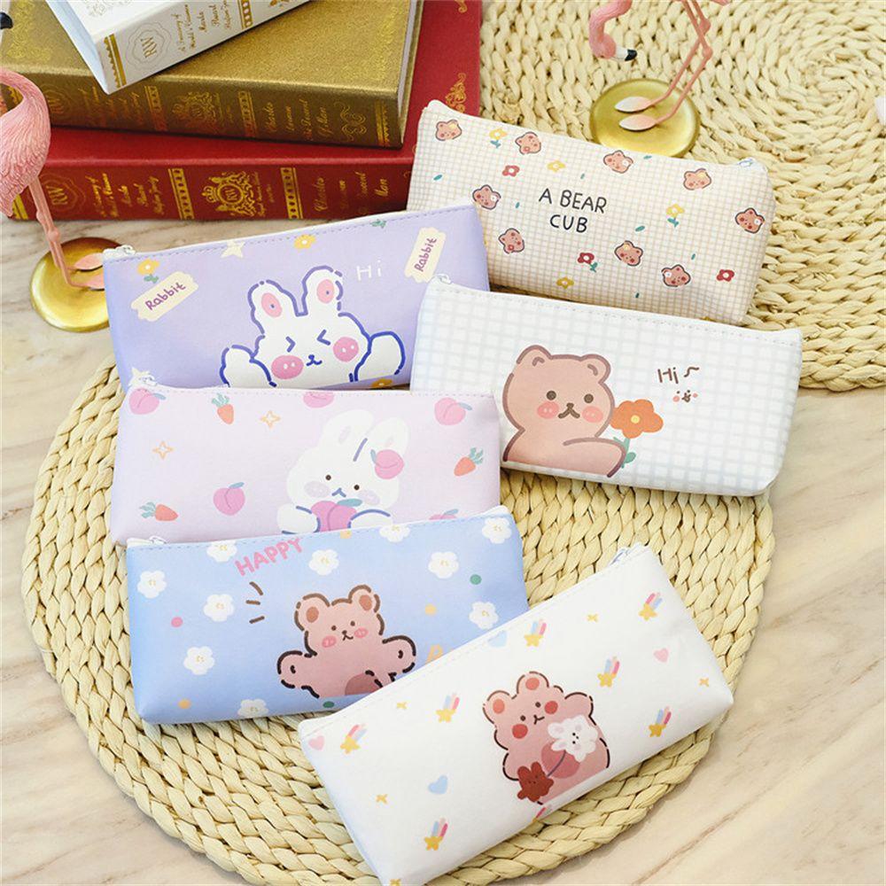 

New School Supplies Pencil Box Gift Accessories Lovely Stationery Bag Pencil Case PVC