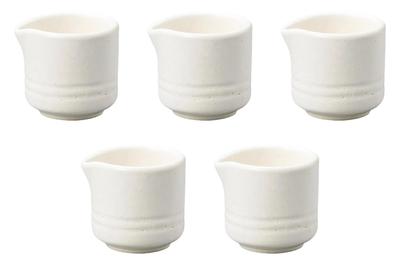 Conjunto de 5 Branco Fosco Fresco [5,8 x 5 x 5 cm] (60cc)] Louça de Mesa de Estilo Ocidental, Fabricada no Japão, Setomonohonpo