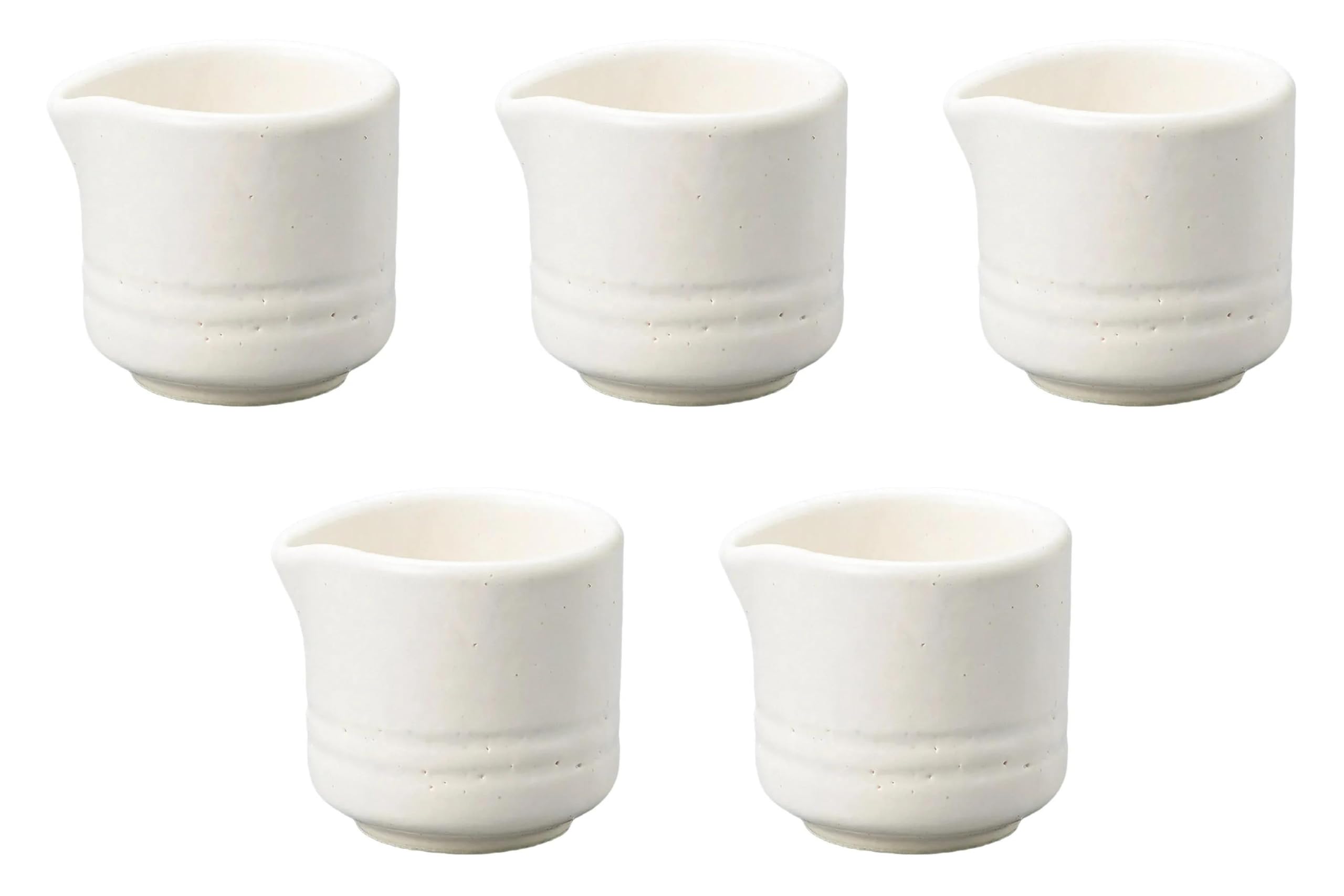 

Set of 5 White Matte Fresh x 5 x 5 cm Made in Setomonohonpo [5.8 (60cc)] Western-style Tableware, Japan,