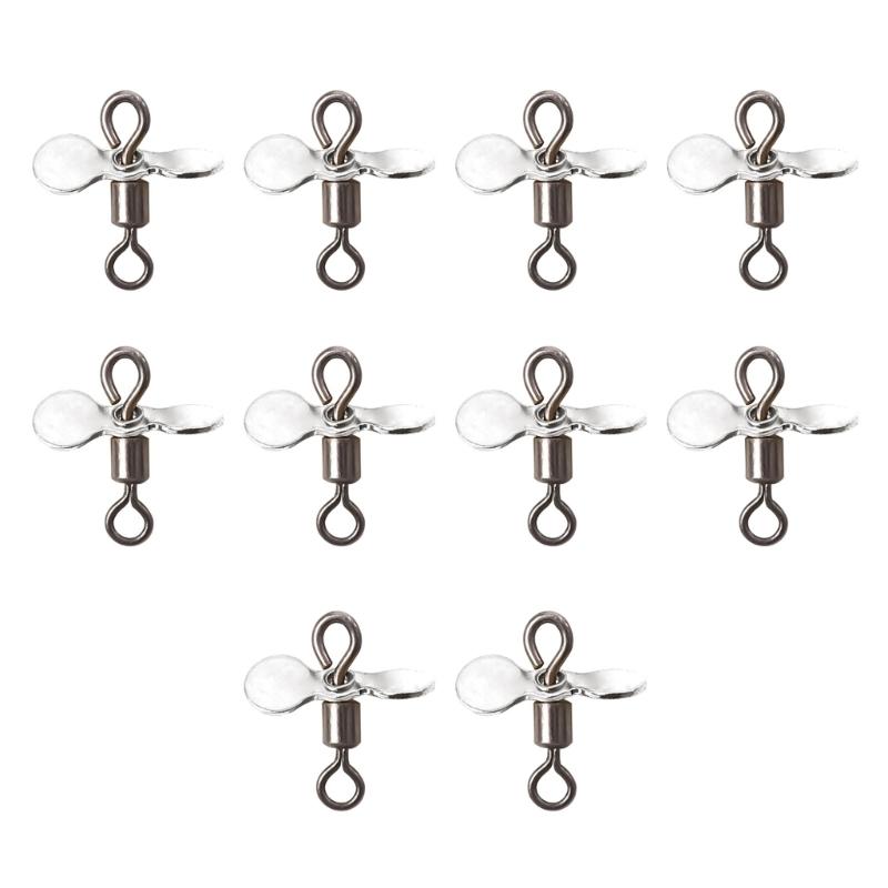 10Pcs Plug Casting Fly Propeller Spinnerbait Topwater Fishing Lures Stainless Spinnerbait Props DIY Fishing Lures S серебряный