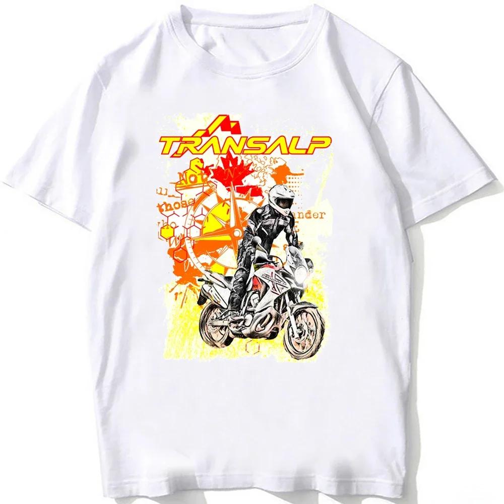 2025 GS Adventure Transalp XL750 Motocyklové jezdecké tričko Nové Léto Pánské Krátký rukáv Moto Sport Chlapecké Ležérní Bílá Trička Jezdecký Top