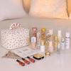 Polyester Heart Pattern Travel Makeup Bag With Breathable Storage For Women