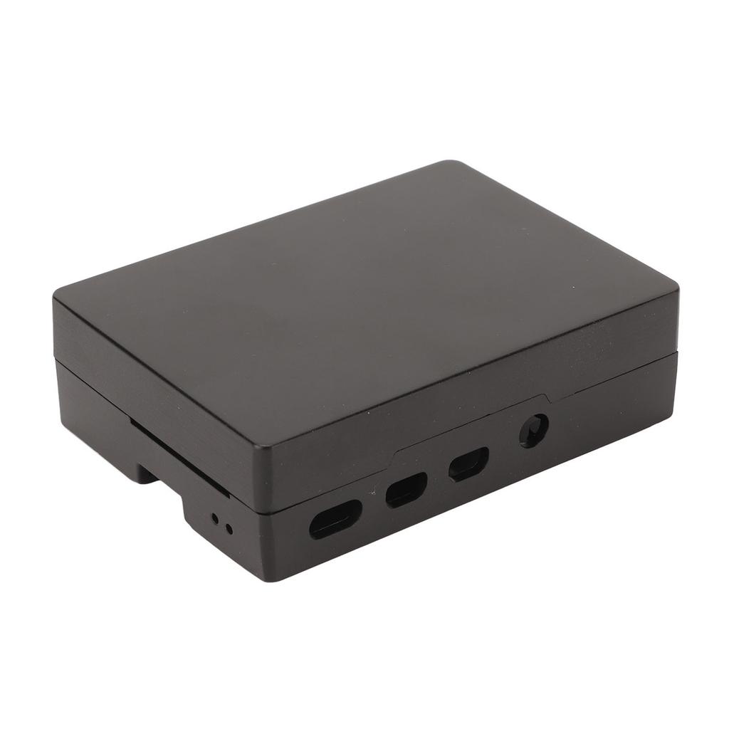 Heatsink Case Aluminium Alloy Cooling Metal Case with Multiple Interfaces for RasPi 4b Black
