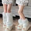 Women's Artificial Fur Leg Warmers Japanese Lolita Autumn And Winter Black And White Knitted Socks Leg Warmers For Women