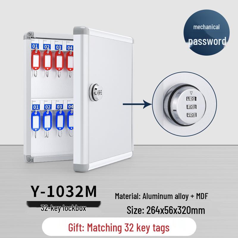 Wall-Mounted Key Management Cabinet for Real Estate & Car Keys