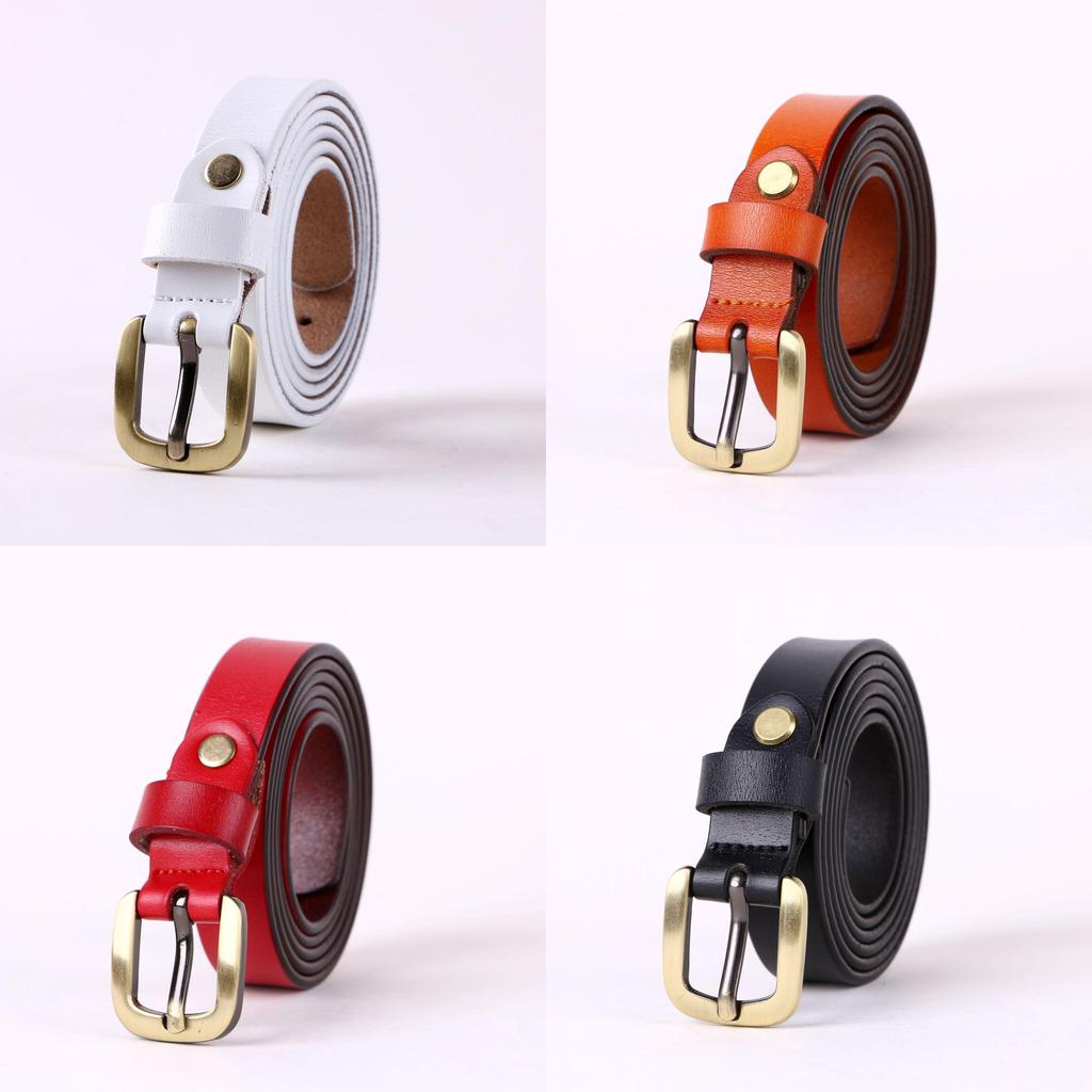 Genuine Leather Waist Belt For Women And Men With Square Buckle Casual Style For Outdoor Wear