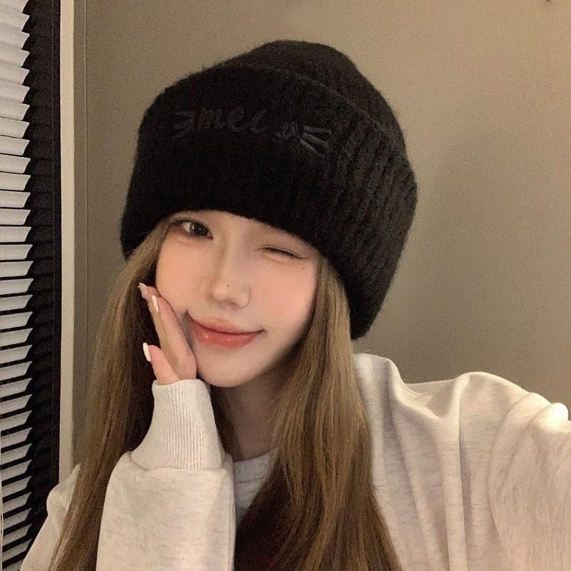 Autumn And Winter Pile Hat Fashion Wool Knitted Hat Loose Large Head Circumference Show Face Small Versatile Casual Cold Hat