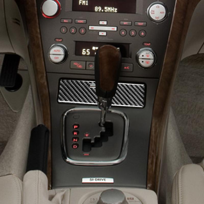 For Subaru Legacy Outback 2005-2009 Carbon Fiber Sticker Gear Shift Panel Storage Box Decorative Cover Car Interior Decoration